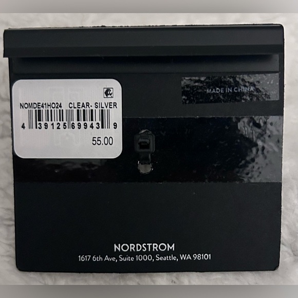 Nordstrom Angled Mixed Stone Ring Silver Size 9 NWT - Picture 3 of 3